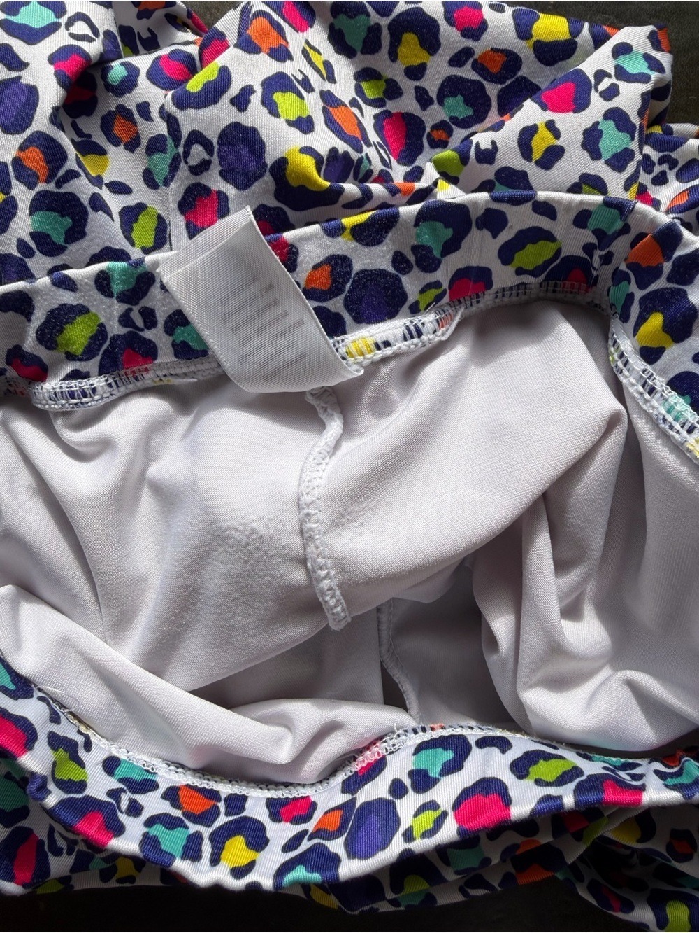 Azarhia Bright Leopard Athletic Skort Girls YXL 14 Tennis Skirt Built In Shorts - Picture 5 of 7